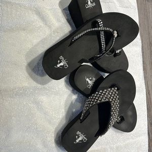 Corky’s flip flops